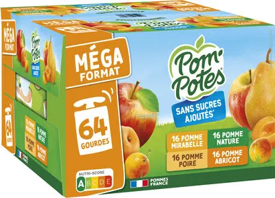 Compotes Pomme, P.Ab, P.Poir, P.Mir 64x90g