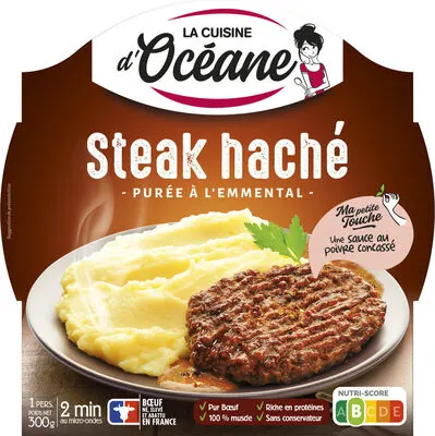 Steak haché purée à l’Emmental