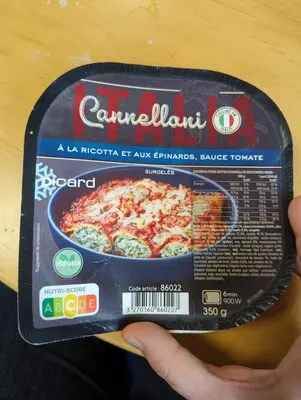 Cannelloni ricotta épinard et sauce tomate