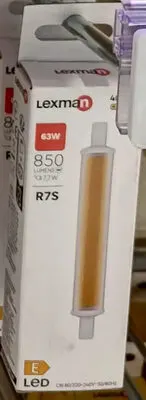 Ampoule Led, Crayon R7s 118mm, 850lm 6.3w, Blanc Neutre