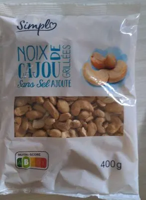 Noix de cajou grillées sans sel ajouté