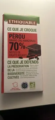 Chocolat noir Perou Grand CRU Amazonas 70%
