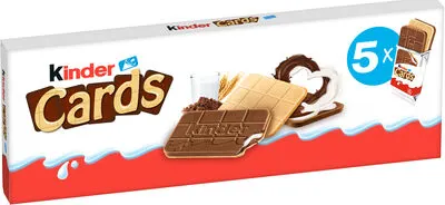 Biscuits Fourrés Kinder Cards Lait et Cacao 2x5